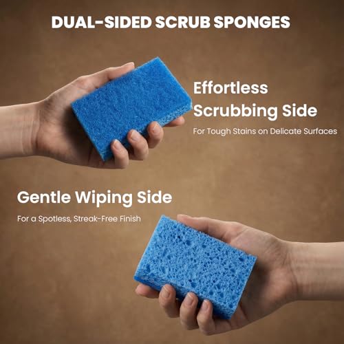 Kitchen Sponges, 12 Count, Non-Scratch Scrub Sponge, Dual Sided Cleaning Sponges for Dishes, Kitchen, Bathroom - Image 4