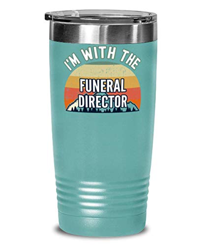 Hogue WS LLC Funeral Director, I'm With The Funeral Director Coffee Tumbler 20oz Teal