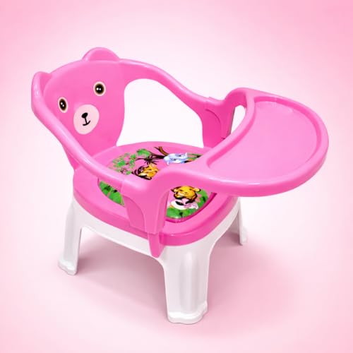 Image of MY LITTLE TOWN Kids Feeding Chair| Musical Chu Chu Chair| Baby Chair| 4-36 Months| Baby Chair| Portable| Booster seat (Pink)