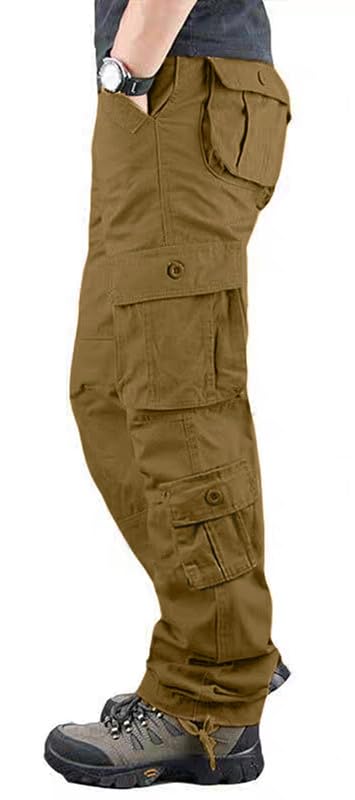 CLOAKA Cargohose Herren Leichter Männer Arbeitshosen Mode Slim Fit Cargo Hose Mit Taschen Baumwolle Cargohose