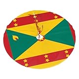 Flauschiger Weihnachtsbaumrock, 76,2 cm, weich, exquisite Flagge von Grenada, Drucke, Dekoration für Baum- & Festivalpartys