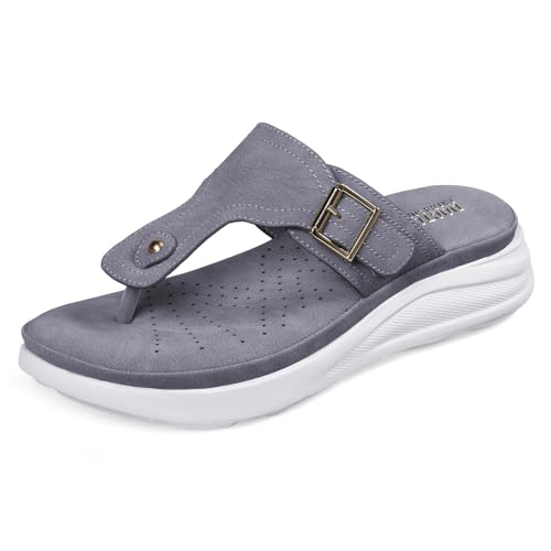 Image of DOCTOR EXTRA SOFT Women's Ultra Lightweight Slippers /Flip-Flops with Memory Foam Cushion | Stylish & Comfortable | Casual & Fashion| Diabetic & Orthopedic Synthetic Slip-on Sandals Ladies /Girls D-621