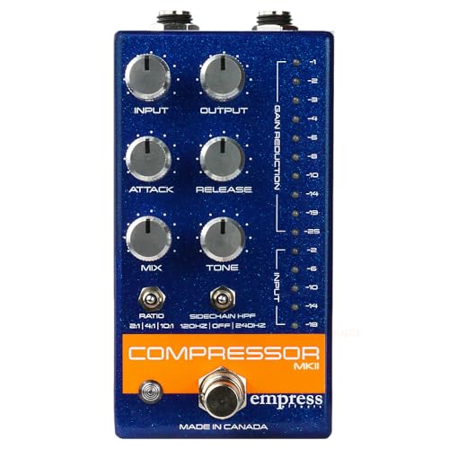 Empress Effects, Empress Compressor MKII Guitar Effects Pedal, Blue Sparkle, CP2B
