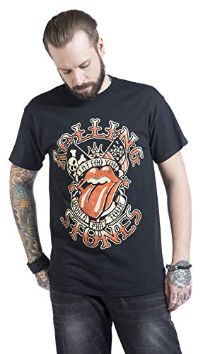 The Rolling Stones Tattoo You Tour Homme T-Shirt Manches Courtes Noir Regular/Coupe Standard - Les Beatles, Paul McCartney, John Lennon, RIngo Starr, George Harrison The Rolling Stones Tattoo You Tour Homme T-Shirt Manches Courtes Noir Regular/Coupe Standard – Image 5