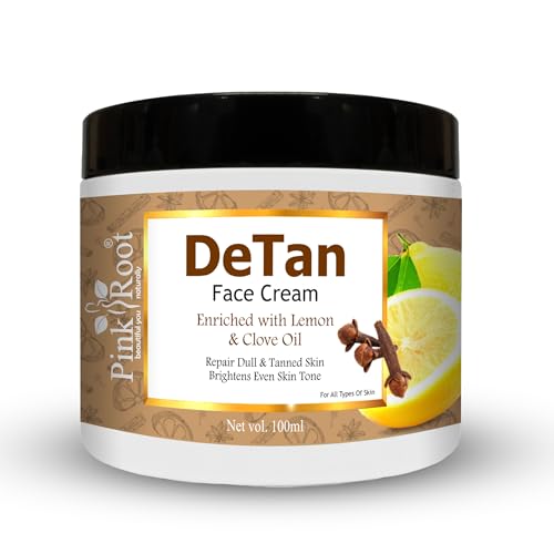Image of Pink Root Detan Tan Removal Face Cream, Reduces Sun Tan , Helps in Hyperpigmentation & Dark Spots|Dermatologically Tested - For Tan Removal (100 g)