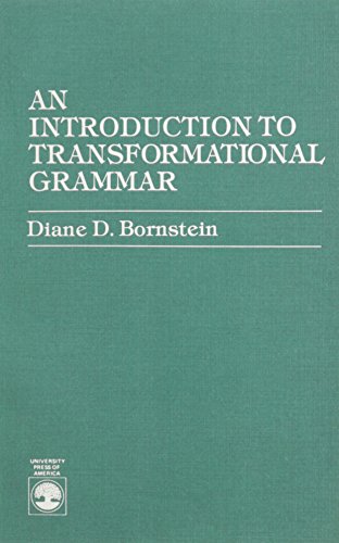 An Introduction to Transformational Grammar