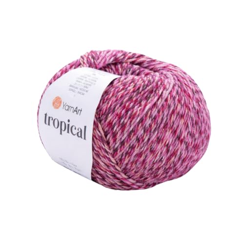 Image of YarnArt Tropical Sport Yarn - 55% Cotton, 45% PAC - Multicolor Knitting & Crochet Yarn - 50g (174 yds) | Soft, Durable & Lightweight | Perfect for Amigurumi, Clothing & Accessories (615)
