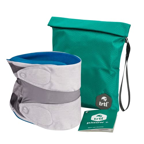 trtl Pillow Plus - Airplane Neck Pillow for Traveling - Height-Adjustable, Breathable Travel Pillow...