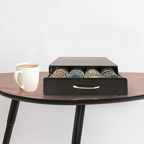 HiveNets Nespresso Vertuoline Capsule Drawer Compatible Vertuo Coffee Storage Metal 40 Pods Capacity
