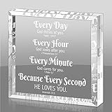 Christian Gift for Woman Men Bible Verses Gift for Women Religious Christian Table Sign God Sign Decor Bible Verses Decors for Home Office Scripture Desk Decor(Classic)