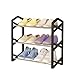 Zapatero de 3 niveles, estante de almacenamiento de zapatos a prueba de herrumbre, estante de pie libre ideal para entrada, hotel, sala de estar, pasillo, montaje rápido, no requiere herramientas (B)