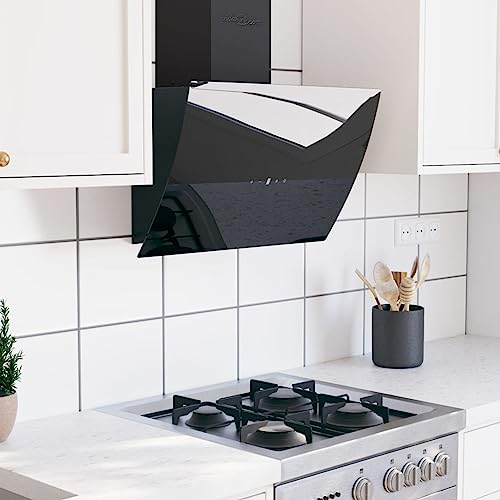 Campana extractora de pared acero vidrio templado negro 60 cm, Xichuzi Extractor Cocina - SPU:51675