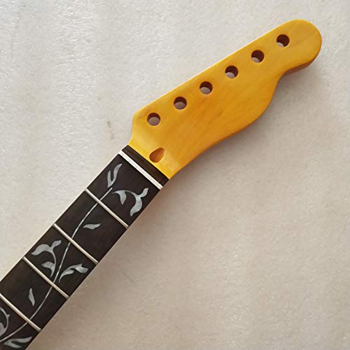 Maple 22 Frets Electric guitar neck Replacement rosewood Fingerboard for TL style yellow