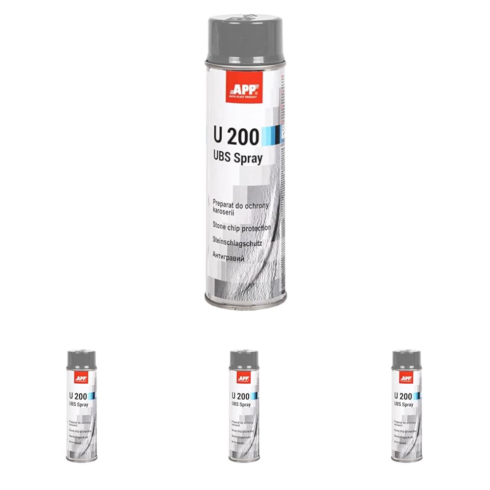App U200 UBS Spray protector de bajos del coche | Pintura antigravilla coche en spray | Protección de bajos antigravilla, anticorrosión y antiruido | Spray antigravilla gris | 500 ml | Gris