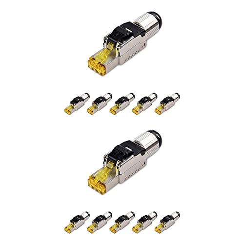 Lot de 12 connecteurs RJ45 Cat8 blindés sans outil pour câble internet LAN