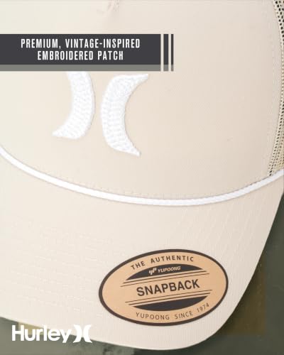 Image of Hurley Men's Trucker Hat - High Icon Snap Back Comfortable Curved Bill with Adjustable Snap Closure - Trucker Hats for Men