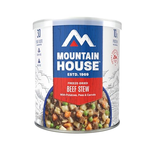 Mountain House Beef Stew #10 Can | Freeze Dried Survival & Emergency Food | Gluten-Free | 10 Servings