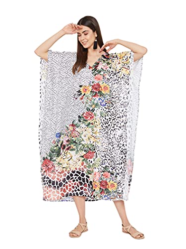 Image of Women Plus Size Kaftan Kimono Loose Maxi Summer Dresses for Women