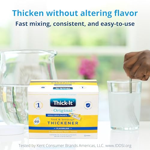 Thick-It Original Food & Beverage Thickener Single-Serve Packets, Moderately Thick, 25 Count