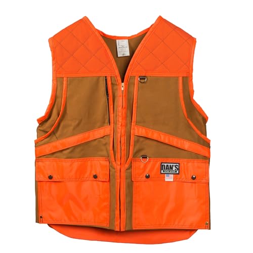 🔥 10 Best Upland Hunting Gear For 2025 1 DAN'S Hunting Gear, LLC Upland Game Vest, Front Loader, Made in U.S.A., Brown/Orange, Large