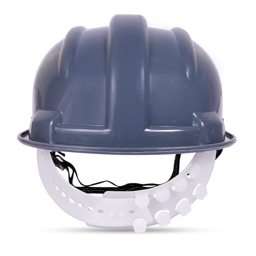Image of Aktion AK H01 WHT Safety Helmets Nape Type, Color: Grey, Pack of 10, IS 2925:1984