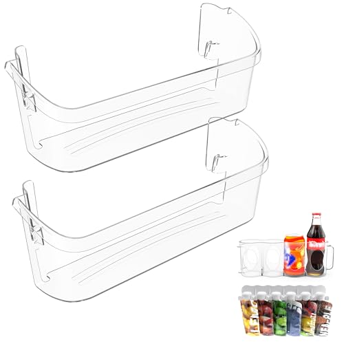 (2-Pack) UPGRADED 242126602 Refrigerator Door Shelves Bin Compatible with Frigi-daire Door Shelf Replacement LFSS2612TF FFSS2615TS FFSS2625TS Fit for Frigi-daire Refrigerator Parts 2421266 PS12364199