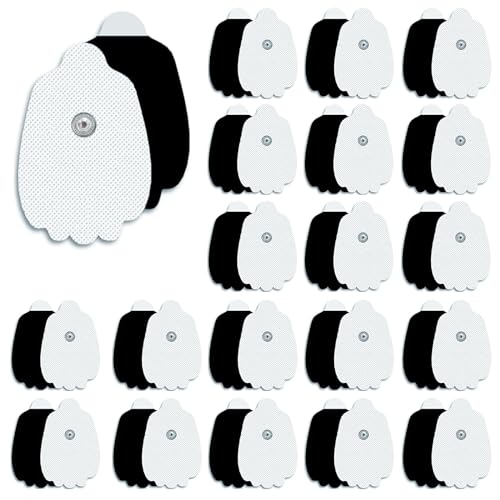 Lanieney 40個 TENS パッド電極、再利用可能 長持ち 自己粘着性 非刺激性 スナップ 標準3.5mmスナップオンコネクタ付き10ユニット交換パッチ用、Belifu、Brilnurseに対応