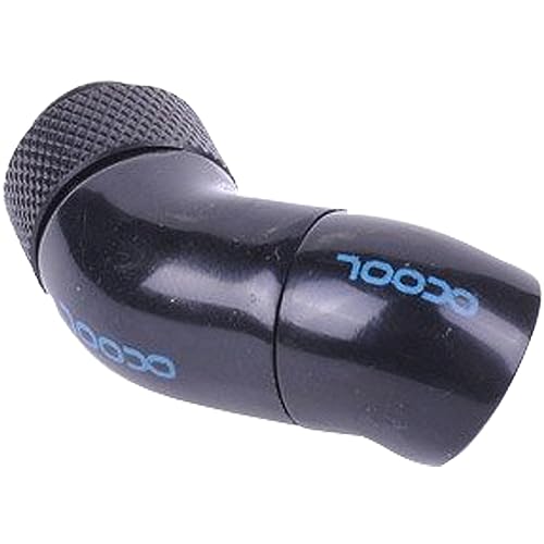 Alphacool - Pièce Métal de Couplage - 2x 45° Pivotant - Filetage 1/4'' Male vers 1/4'' Femelle - Noir Mat