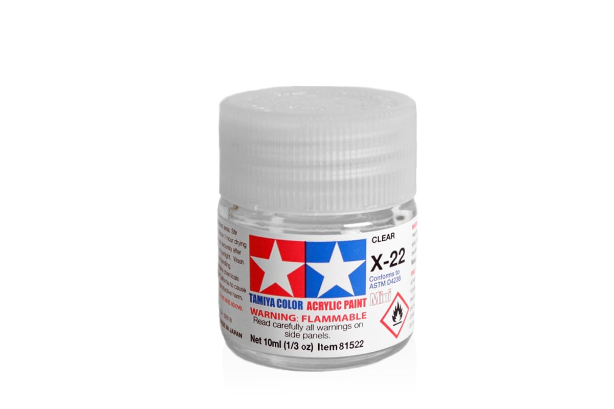 Tamiya Acrylic Mini X-22 Gloss Clear 10ml Paint Bottle