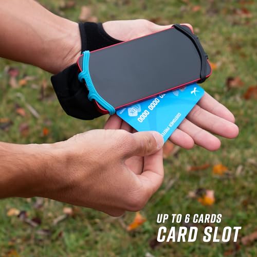 Noxgear Hand Held Phone Holder - Handheld Grip Phone Holder with Key Fob & Card Slot for Running, Jogging & Working Out - Compatible with All Phones (iPhone, Samsung & Google) - Machine Washable - Thumbnail 7