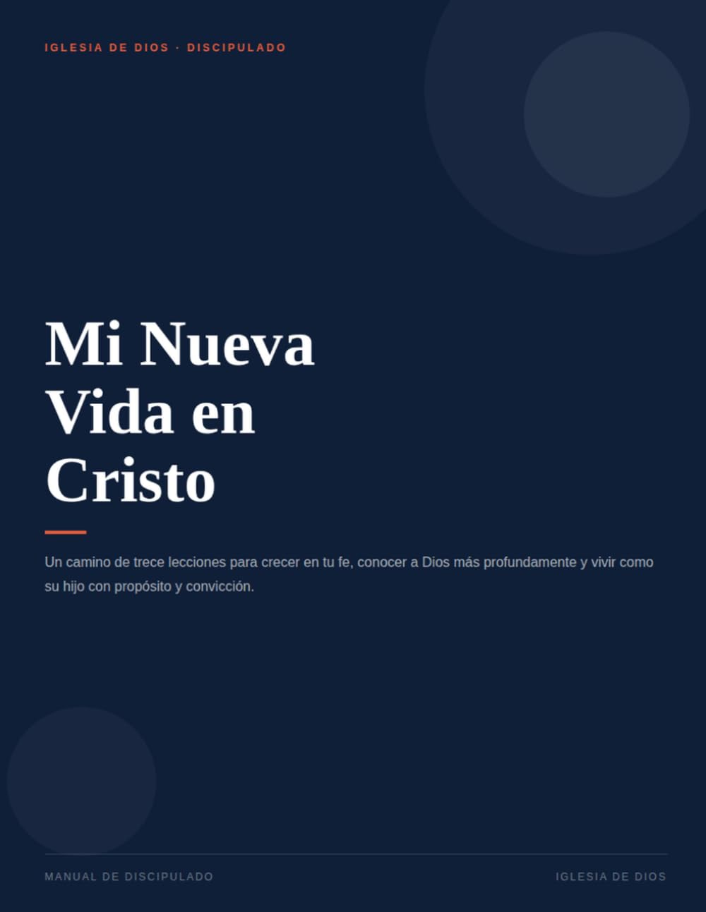 Mi nueva vida en Cristo