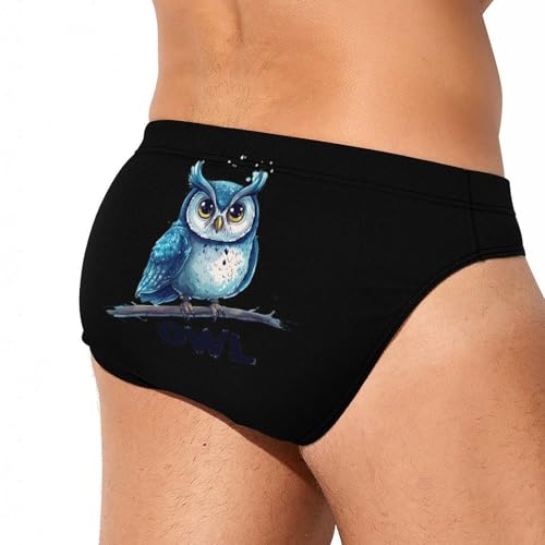 Owl Men's Swim Trunks Briefs Swimsuit Swimwear Bathing for Underwear Beach4