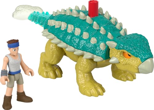 Fisher-Price Imaginext Jurassic World Dinosaurio de Juguete Bumpy y Ben para niños de 3 años en adelante