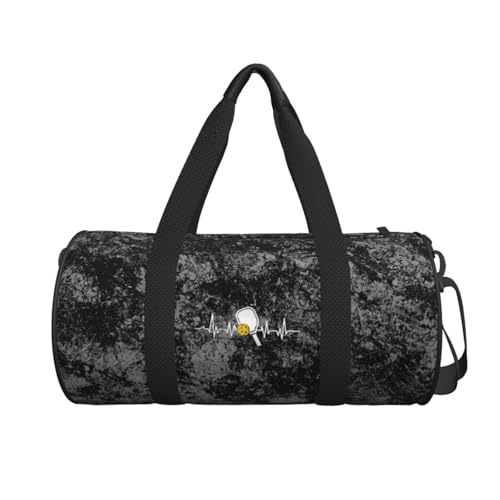 Pickleball Heartbeat Convertible Garment Bag with Shoulder Strap, Carry on Garment Duffel Bag for Men Women - Rolling Foldable for Travel Luggage Bags (Black)2
