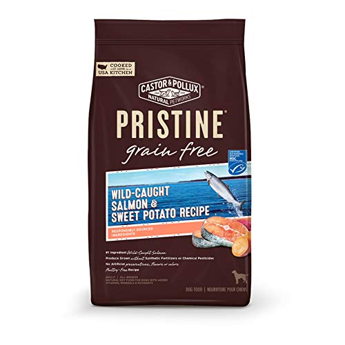Castor & Pollux Pristine Grain Free Wild-Caught Salmon and Sweet Potato Recipe Dry Dog Food, 18 lbs.