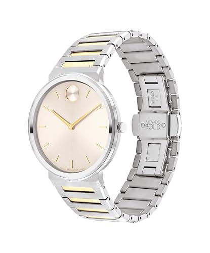 Movado Bold Horizon Men's Quartz Watch, Swiss Movement, Stainless Steel Bracelet, Water-Resistant up to 3ATM, Classic Timepiece - Gift for Him - 40mm2