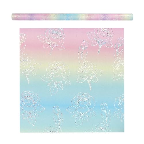 Hojas de papel de regalo, decoración de degradado iridiscente para el día de San Valentín, rollo de papel de regalo festivo, para fiestas de cumpleaños, reuniones familiares, celebraciones de
