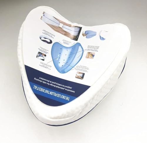 Emirates Living Ultra Soft Memory Foam Knee Pillow for Pain Relief/Orthopedic Leg Pillow Designed for Side Sleepers Leg Pregnancy Back Hip Pain with Washable Cover