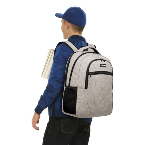 Image of ZUBOND Backpack for Men and Women, School Backpack for Teen Boys, Business Travel 15.6 Inch Laptop Backpack with USB Charging Port, Water Resistant Slim Sturdy College Computer Bag Gift