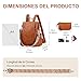 Eshow Mochila Antirrobo Mujer con Neceser Pequeño Imagen de Eshow Mochila Antirrobo Mujer con Neceser Pequeño
