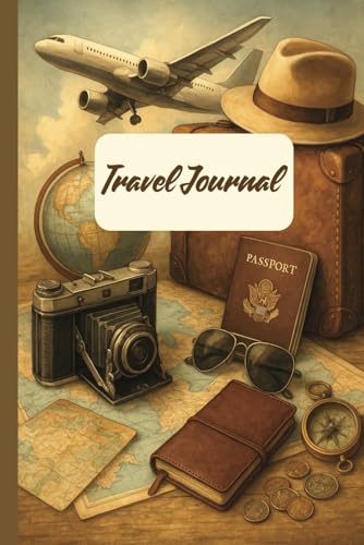 Travel Journal: A Guided Notebook for Travelers to Record Destinations, Memories, and Reflections | 6x9in. | 50 Pages