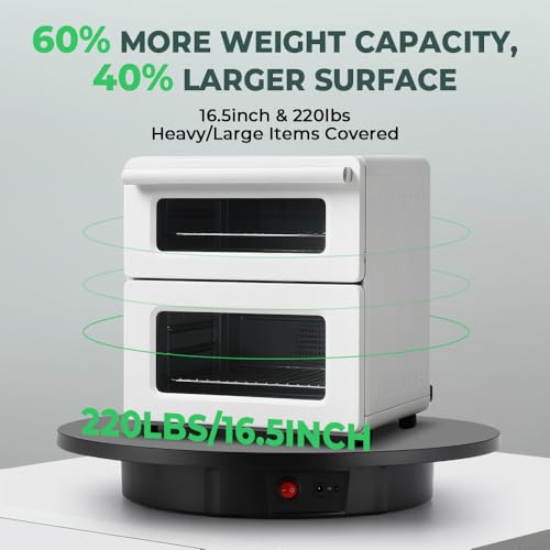 Flyrivergo Photography Turntable 16.5inch/220lb Motorized Rotating Display Stand 360 Degree with Remote Control Electric Turntable for Photo or Video, 3D Scanning