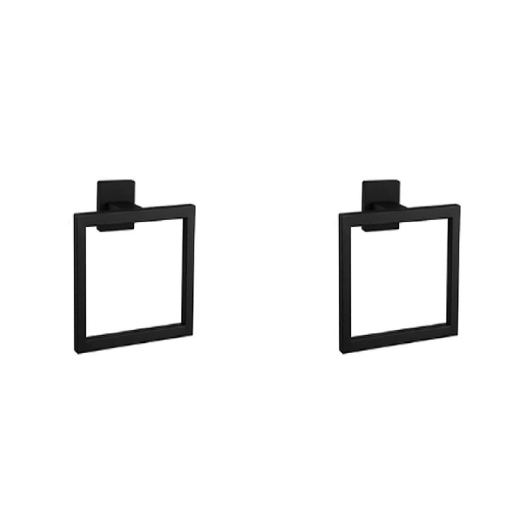 Crochet pour porte-serviettes en acier inoxydable noir mat x2