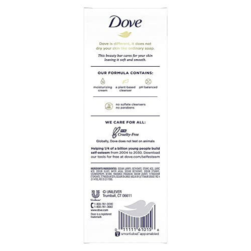 Image of Dove Beauty Bar Gentle Cleanser For Softer and Smoother Skin Pink More Moisturizing Than Ordinary Bar Soap 3.75 oz Pack Of 6 (USA)