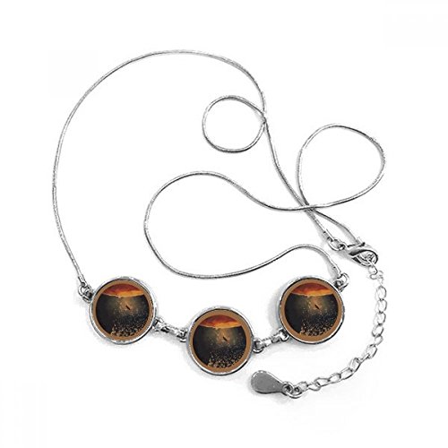 Pendentif univers et espace extraterrestre de forme ronde, idée cadeau idéale