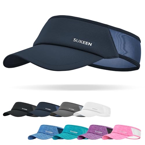 Image of Sukeen Sports Sun Visor Men Women Lightweight Portable Cooling Stretchy Visor Hat for Running, Golf, Daily Wear