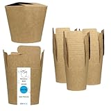 Enpack Nudelboxen 500ml (16oz) – 500 Stück aus Kraftpapier | Einweg To-Go Boxen mit Beschichtung | Auslaufsichere Take Away Verpackung für Asia Food, Streetfood, Gastronomie, Events