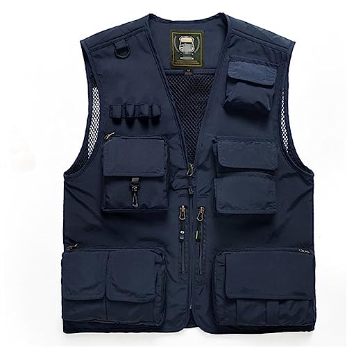 Men's Tactical Vest Men's Fashion Photographer Multi Pocket Vest Mesh Sleeveless Jacket2