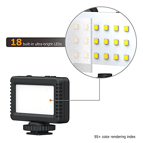 Image of Kiwifotos Mini LED Light Flash for Sony ZV-1F ZV1F ZV-1 II ZV1 ZV-E10 II | for Canon PowerShot V1 EOS R50 R50V R100 R10 M50 & More Cameras, Accessories for Vlog Shooting Record, Portable Rechargeable