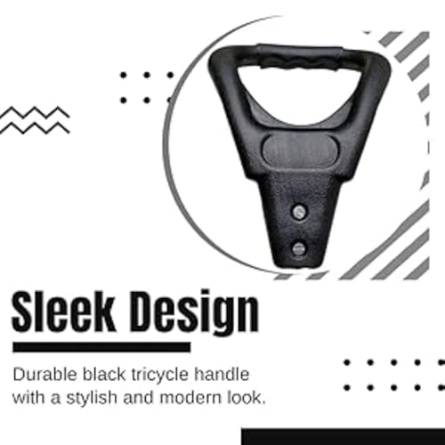 Image of CYIDER Universal Black /Grey Tricycle Handle, 2 Nuts, Compatible with All Tricycles (Excludes T-Shape) Currently Grey /Black Colour Available According to Stock